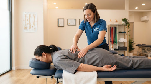 Box individual y sereno para sesiones de kinesiología manual, osteopatía y masoterapia descontracturante